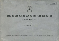 Mercedes-Benz 190 SL Partlist 1959