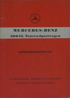 Mercedes-Benz 300 SL Roadster Bedienungsanleitung 1960