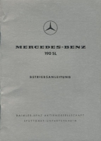 Mercedes-Benz 190 SL Bedienungsanleitung 1961