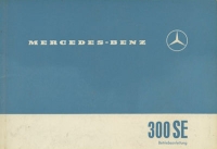 Mercedes-Benz 300 SE owner`s manual 12.1961