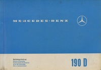 Mercedes-Benz 190 D Bedienungsanleitung 1.1963 rom.
