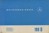 Mercedes-Benz 190 D owner`s manual 1.1963 rom.