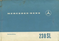 Mercedes-Benz 230 SL owner`s manual 6.1964