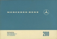 Mercedes-Benz 200 owner`s manual ca. 1966