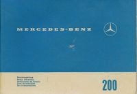 Mercedes-Benz 200 Bedienungsanleitung 11.1965 rom.