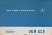 Mercedes-Benz 200D 220D owner`s manual 5.1968