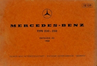 Mercedes-Benz 230 250 Ersatzteilliste 1968