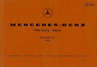 Mercedes-Benz 250 280 SL Partlist 1968