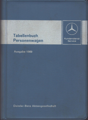 Mercedes-Benz Tabellenbuch 10.1969