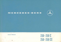 Mercedes-Benz 230 250 C CE owner`s manual 6.1970