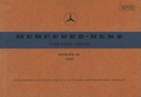 Mercedes-Benz 250 C CE Partlist 7.1969