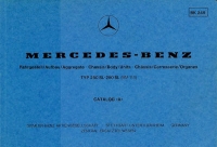 Mercedes-Benz 250 280 SL Partlist 1978