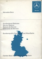 Mercedes-Benz Kundendienst-Stationen Deutschland 11.1970