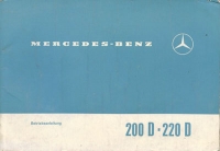 Mercedes-Benz 200D 220D owner`s manual 11.1970