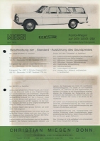 Mercedes-Benz Miesen 200 220D 230 Kombi brochure 10.1970