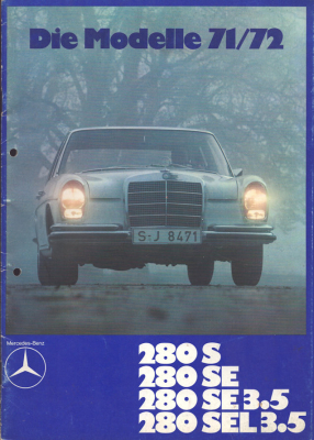 Mercedes-Benz 280 S SE SE3.5 SEL3.5 Prospekt 1.1971