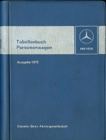 Mercedes-Benz Tabellenbuch 1972