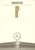 Mercedes-Benz 200-230 Serienpolsterungen 7.1972