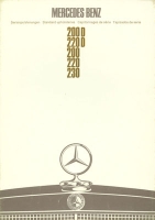 Mercedes-Benz 200-230 Serienpolsterungen 7.1972