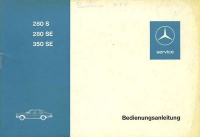 Mercedes-Benz W 116 owner`s manual 12.1972