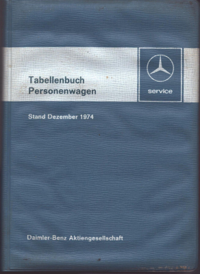 Mercedes-Benz Tabellenbuch 12.1974