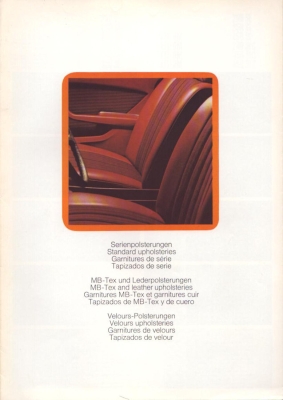 Mercedes-Benz Polsterungen 6.1974