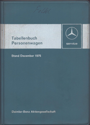 Mercedes-Benz Tabellenbuch 12.1975