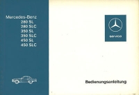 Mercedes-Benz 280 350 450 SL SLC owner`s manual 7.1974