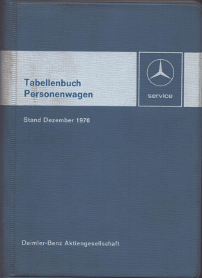 Mercedes-Benz Tabellenbuch 12.1976
