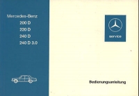 Mercedes-Benz 200 D-240 D 3.0 owner`s manual 9.1975