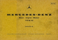 Mercedes-Benz M 116 8Zylinder Partlist 7.1976