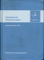Mercedes-Benz Tabellenbuch 1977