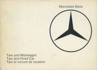 Mercedes-Benz W 123 Taxi owner`s manual 1.1977