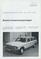 Mercedes-Benz / Binz Behelfs-Krankentransportwagen brochure 1980