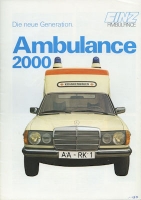 Mercedes-Benz / Binz Ambulance 2000 brochure 1980
