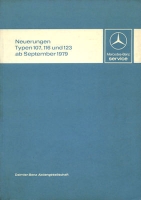 Mercedes-Benz Typen 107 116 123 repair manual 9.1979