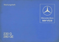 Mercedes-Benz 230 / 280 G Maintenance booklet 8.1979