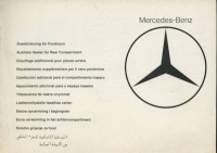 Mercedes-Benz W 123 Additional heating owner`s manual 5.1981