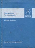 Mercedes-Benz Tabellenbuch 1982