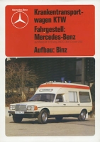 Mercedes-Benz Binz ambulance KTW brochure 4.1982