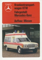 Mercedes-Benz Miesen ambulance KTW brochure 4.1982