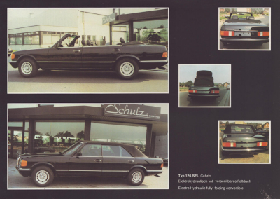 Mercedes-Benz Schulz Tuning W 126 Prospekt 1980er Jahre