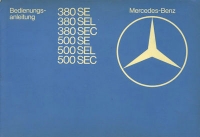 Mercedes-Benz 380-500 SE SEC owner`s manual 7.1981