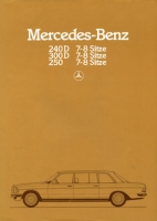 Mercedes-Benz 240 D 300 D 250 7-8 Seats brochure 5.1983