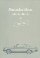 Mercedes-Benz 230 CE 280 CE Prospekt 9.1982