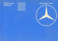 Mercedes-Benz 200D-300D owner`s manual 9.1982