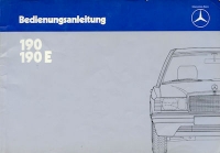 Mercedes-Benz 190 190E owner`s manual 11.1982