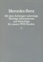 Mercedes-Benz Driving with a trailer brochure 8.1983