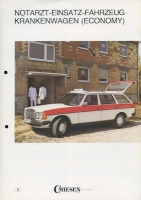 Mercedes-Benz Miesen Notarzt-Einsatz-Fahrzeug Prospekt 8.1983