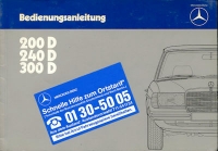 Mercedes-Benz 200D-300D Bedienungsanleitung 11.1983